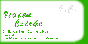 vivien csirke business card
